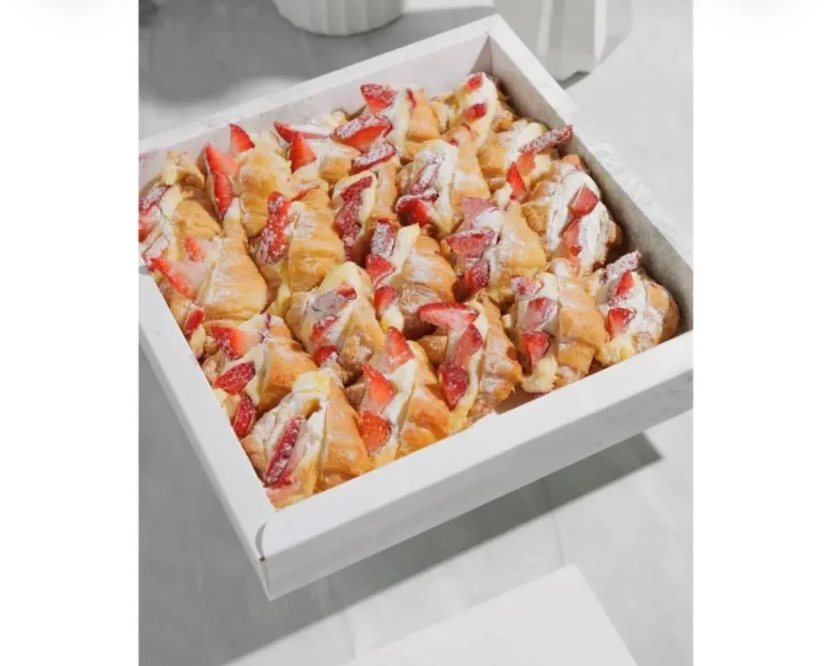 Croissant custard strawberry