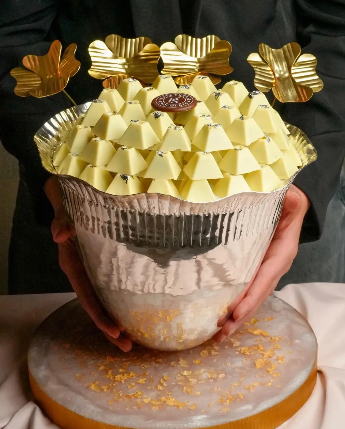 Gold marble trays