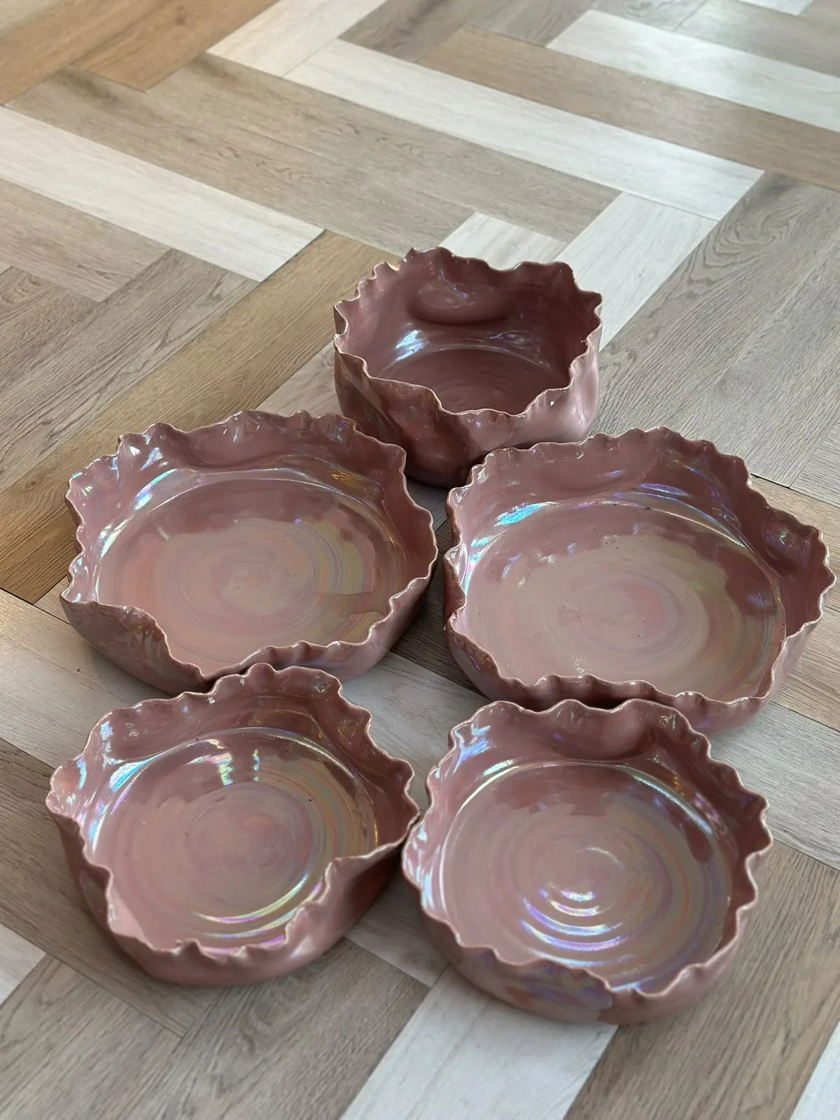 CERAMIC GLOSSY PINK TRAY